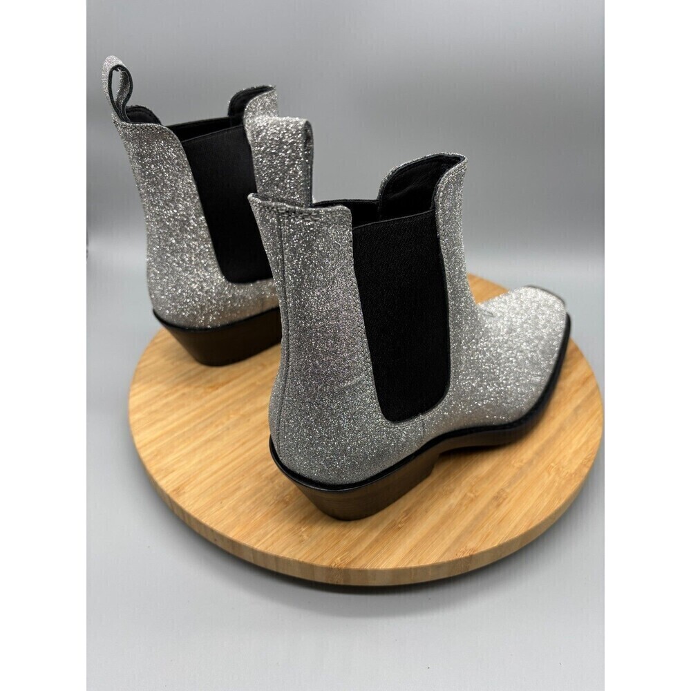 Calvin Klein X Raf Simons Silver Western Boots 205W39NYC Womens 7.5 / EU 37.5 - Picture 3 of 13